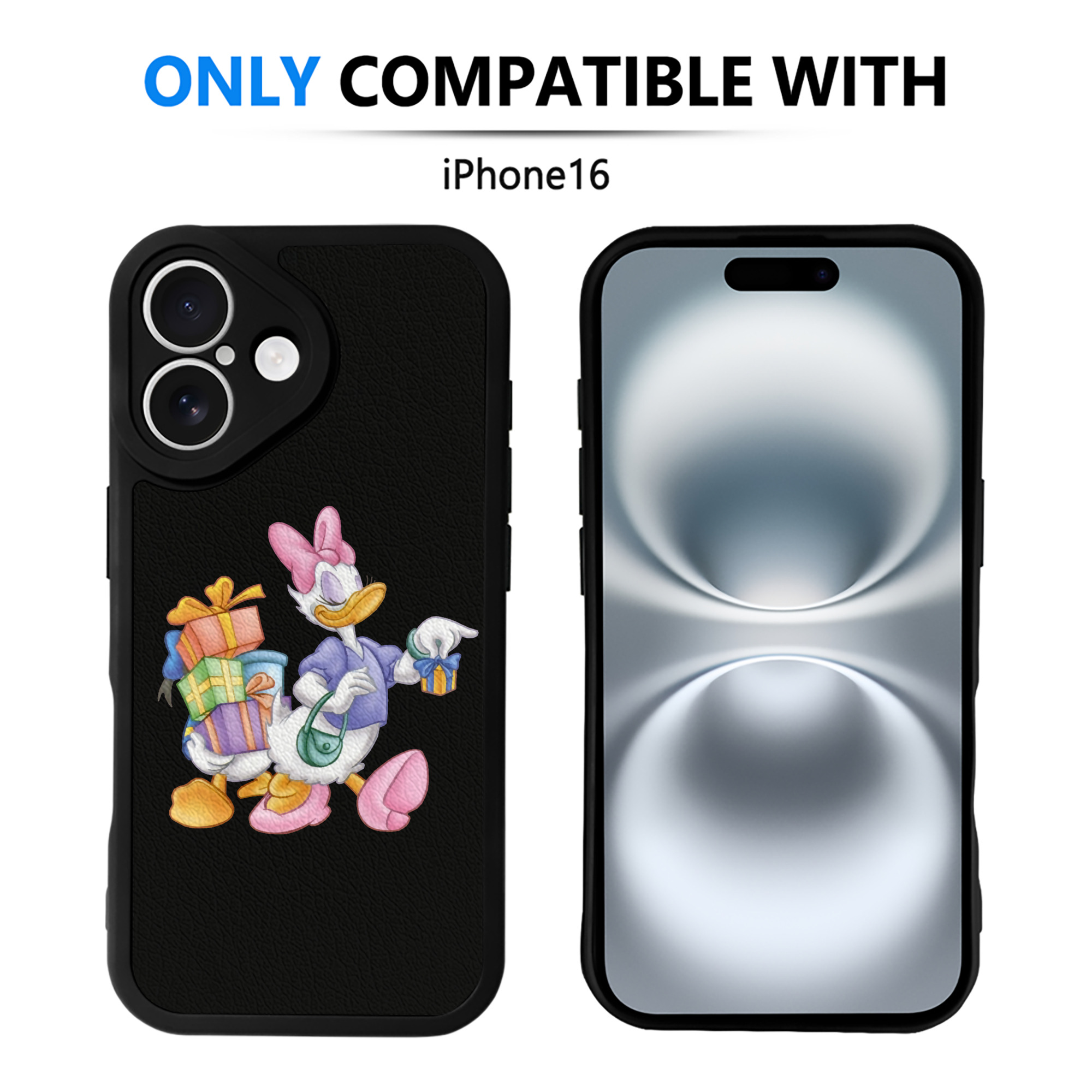 （画像用） ミッキーマウス Mickey Mouse 【iPhone 16シリーズ対応】シリコンスマホケース（レザー調） 材質：シリコン